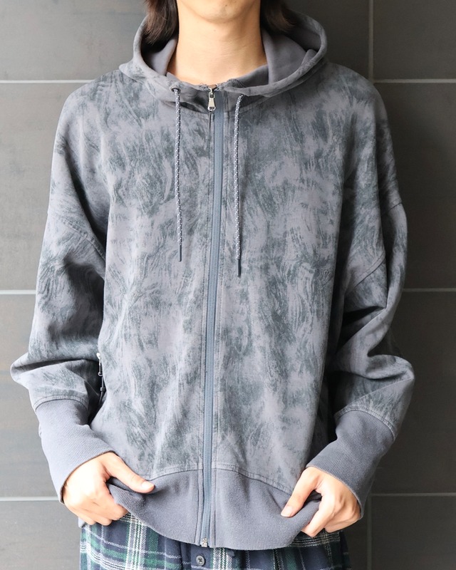 high-neck zip up hoodie