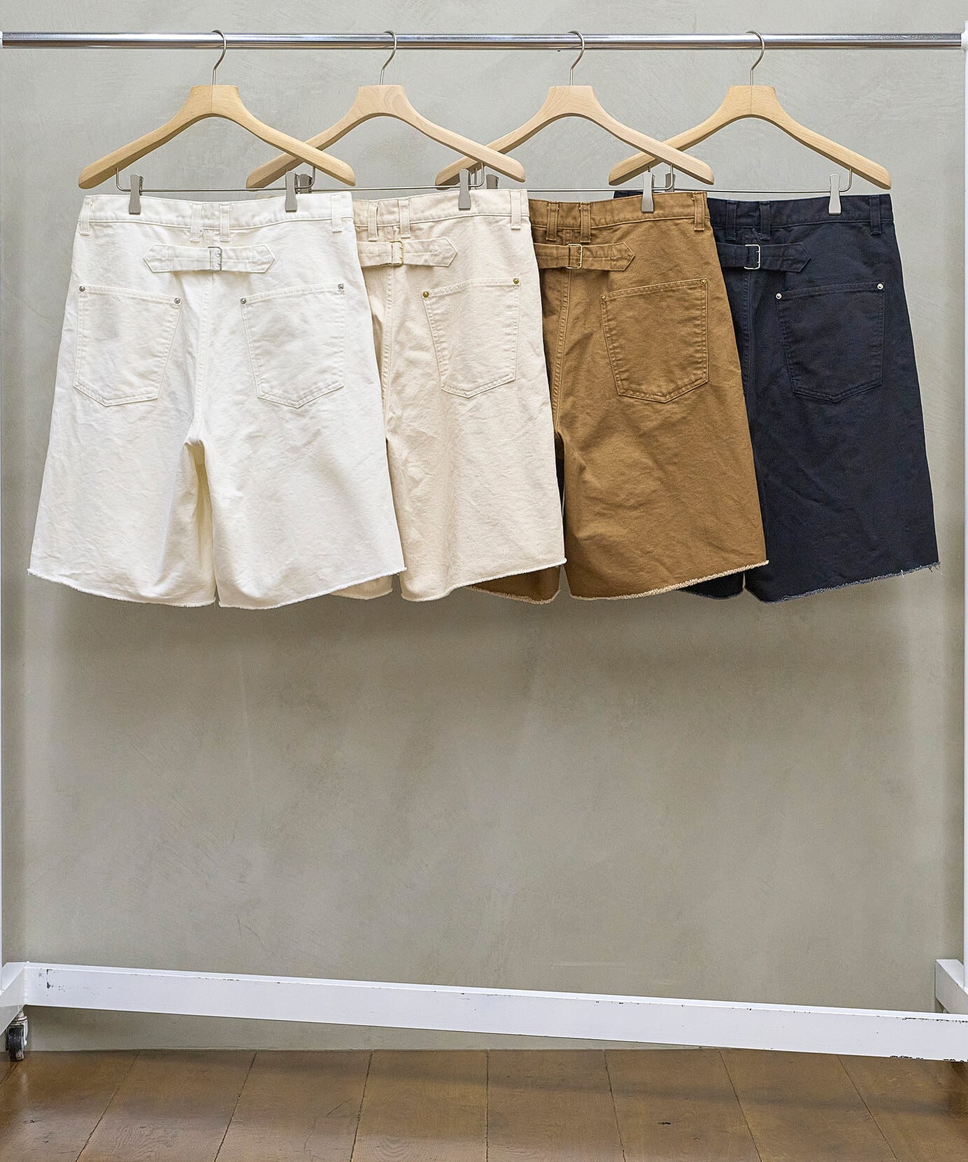 UNUSED / UW1191 DOUBLE KNEE DUCK SHORTS (BLACK) | AfterSchool