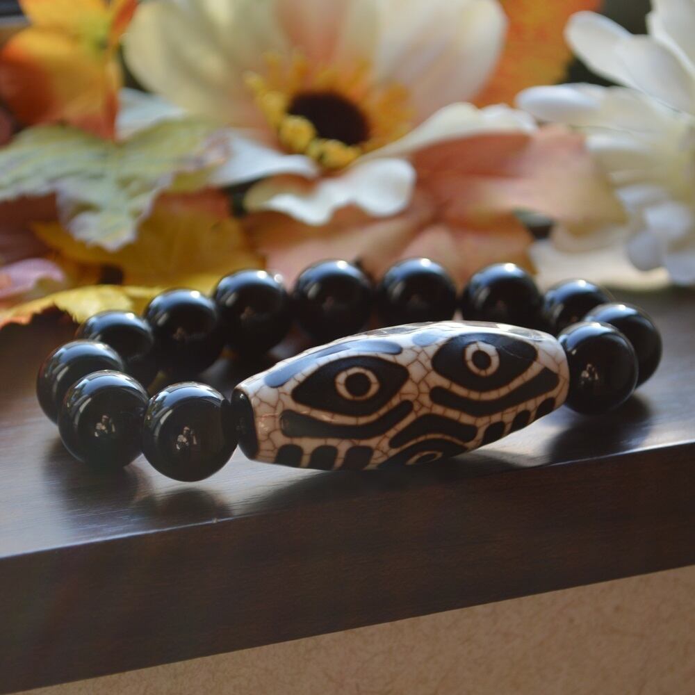 超激レア‼︎ 赤龍紋　大黒弁財天天珠　平型 超激レア\u203c︎ 赤龍紋 大黒弁財天天珠 平型