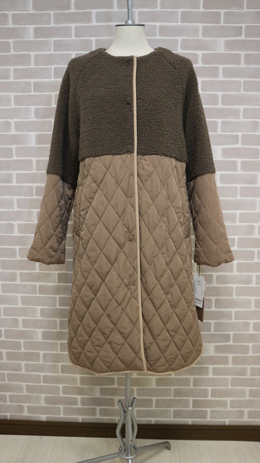 キルティングコンビコート　2カラー