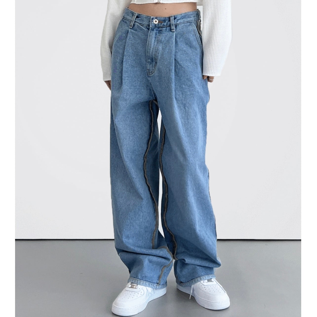 MNEM] One jaw reverse denim 正規品 韓国ブランド 韓国通販