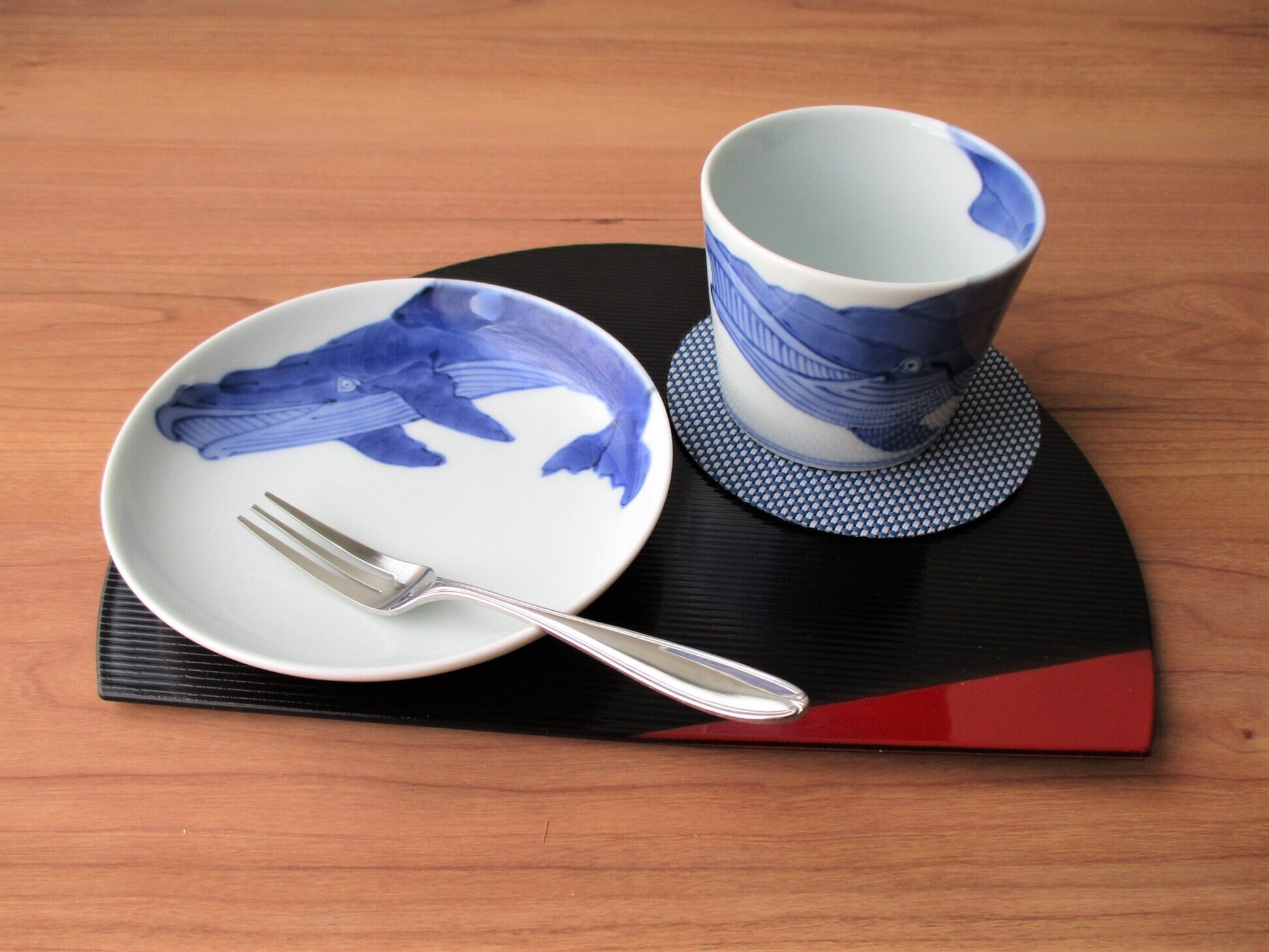 染付ナガスくじら四寸皿【有田焼】 | Pay ID