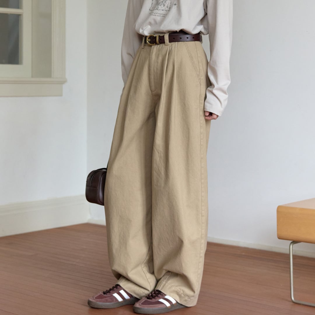 relaxed straight leg pants