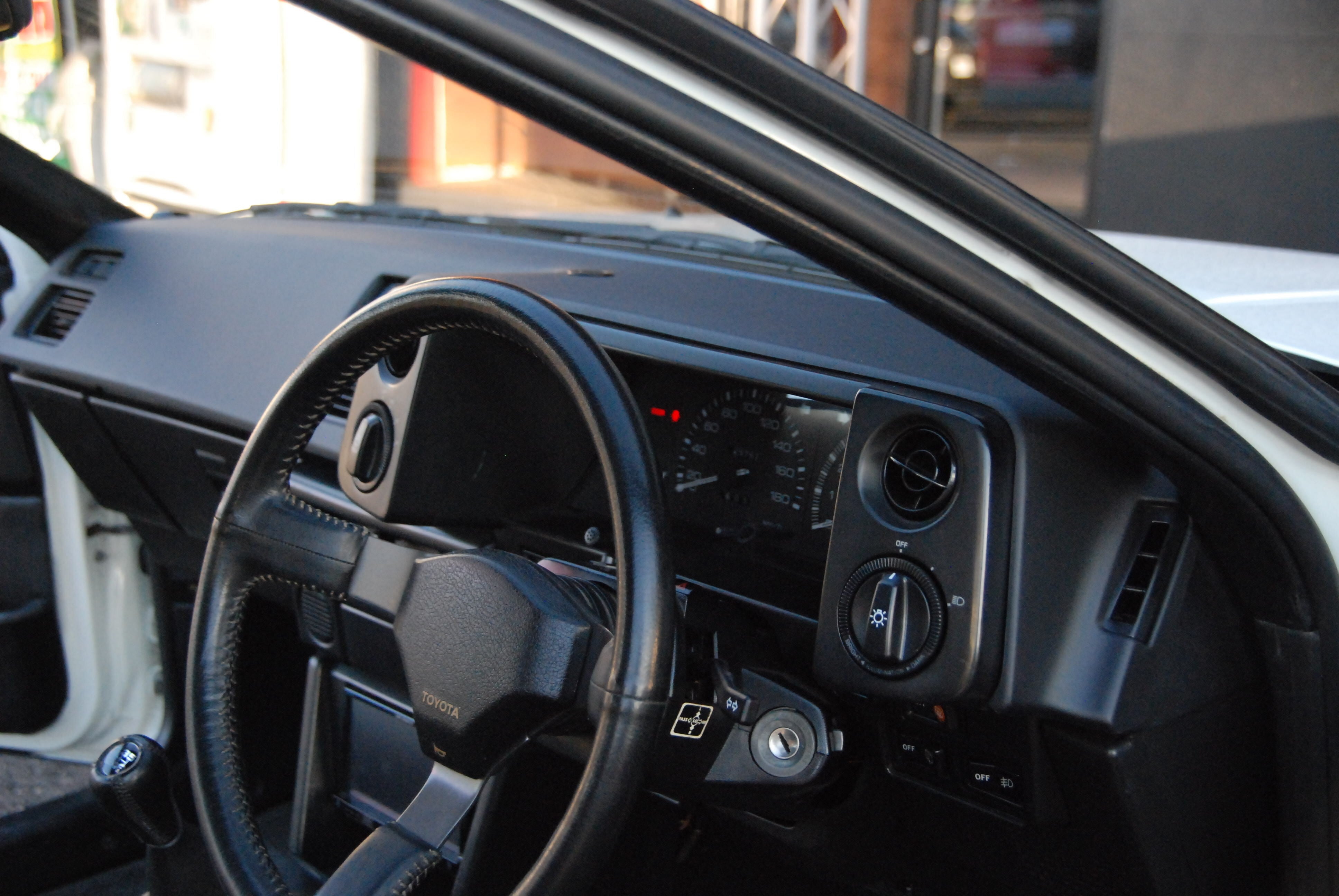 AE86 ダッシュボードカバー ブラック シボ柄 オートエアコン室温