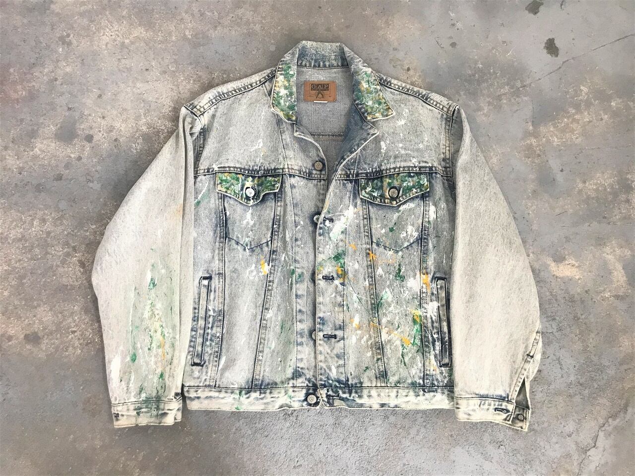 90s Gap painted denim jacket