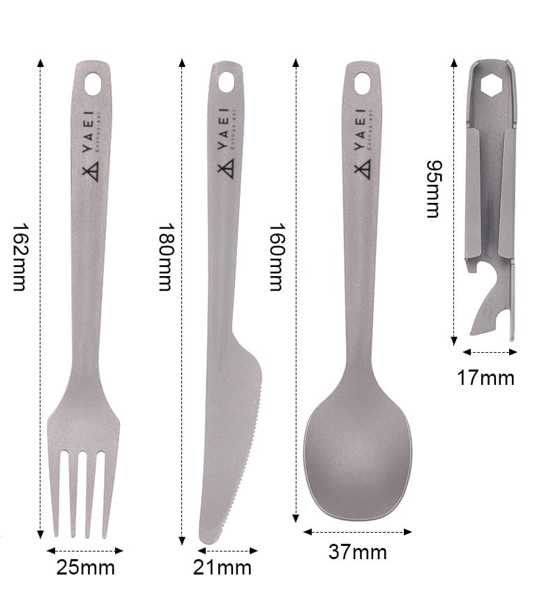 YAEI Enthusiast チタン カトラリー ４点 セット ミリタリー （収納袋付き) | YAEI Enthusiast