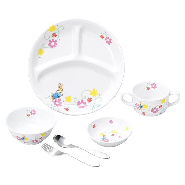 ピーターラビット こども用 食器 スプーンフォークセット 強化磁器 フルール Set 0039 まるくぱーじゅ ピーターラビット こども用 食器 スプーンフォークセット 強化磁器 フルール Set 0039 まるくぱーじゅ