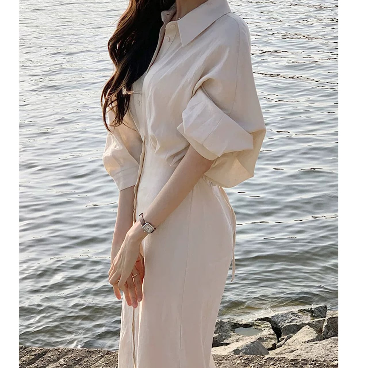 エレガントなウエストワンピース YH9208