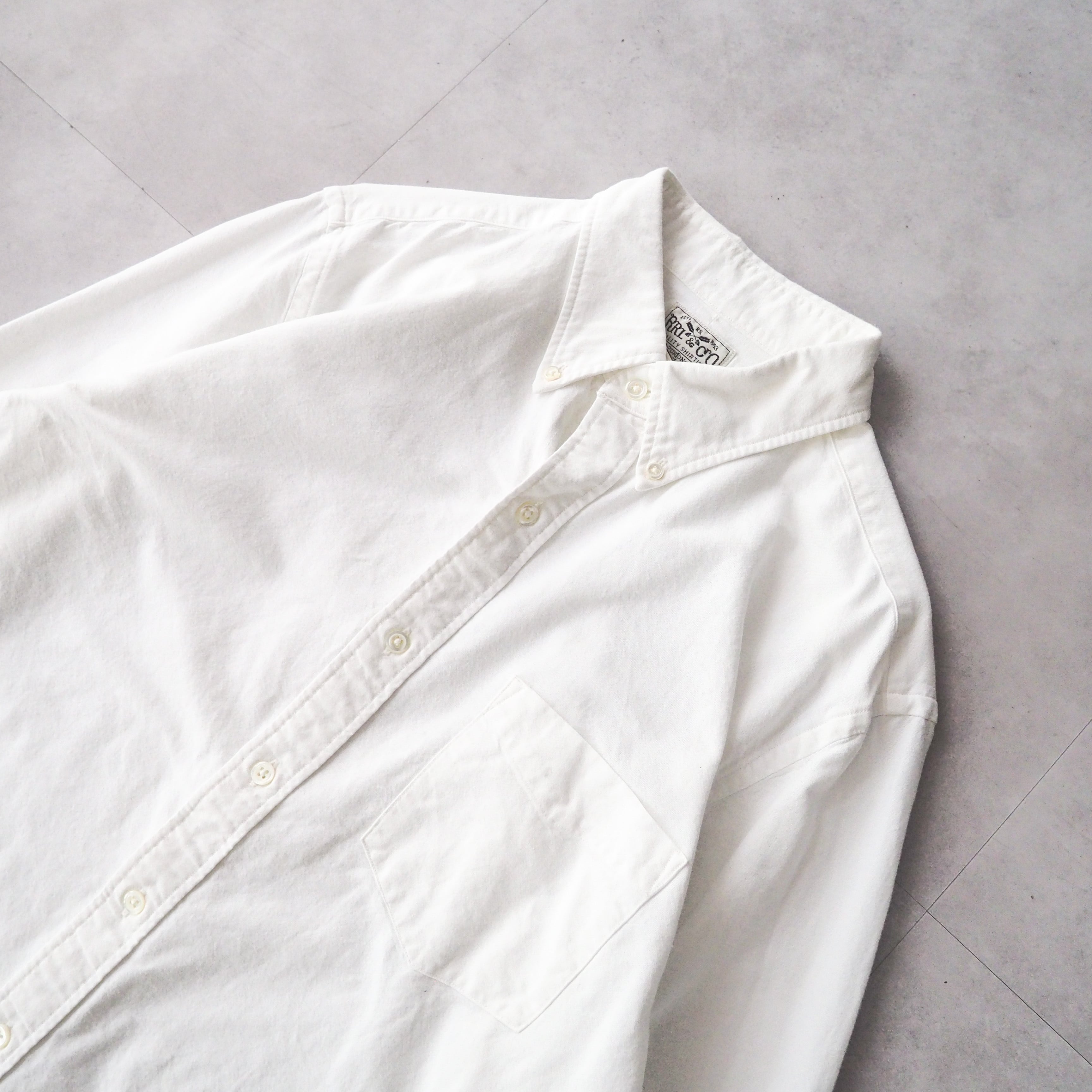 RRL” white oxford B.D. shirt ダブルアールエル オックスフォード