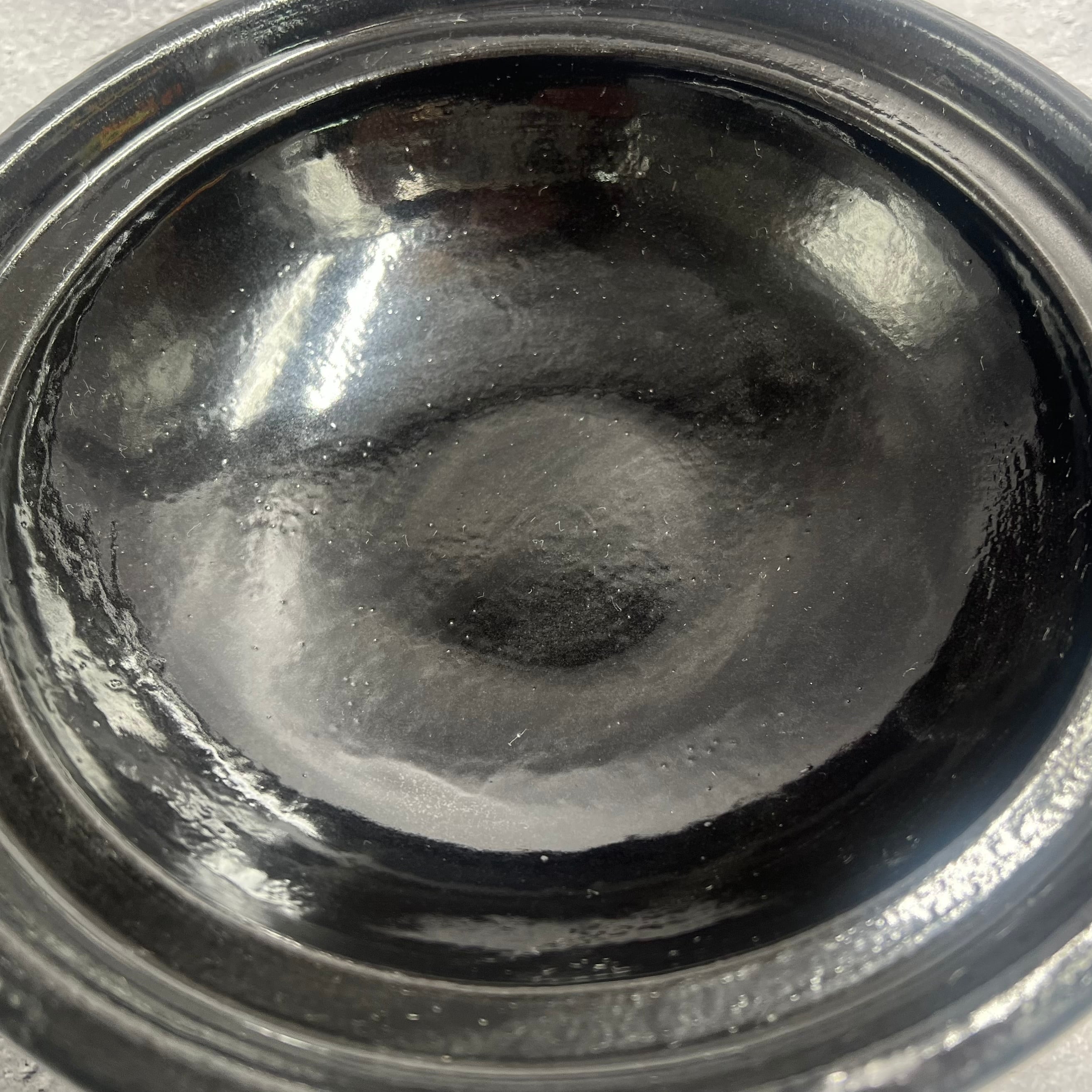 陶あん 土鍋 黒釉 浅土鍋 7号 京焼 清水焼 f | 京焼 陶あん ➖新作