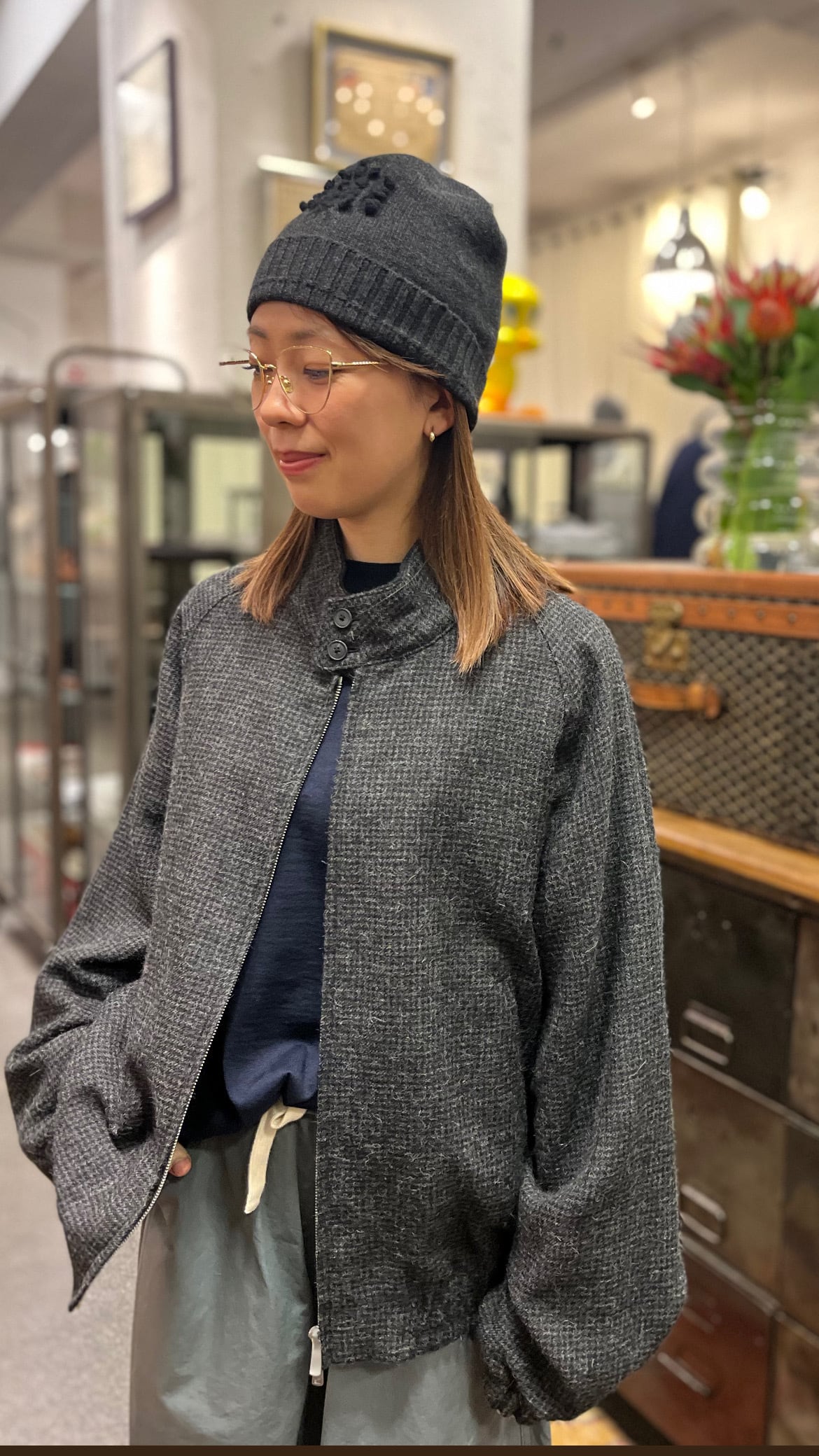 ジャケット・アウター LIDNM Alpaca Tweed Harrington Jacket Alpaca Tweed Harrington Jacket / 商品詳細ページ / LIDNM / Llife