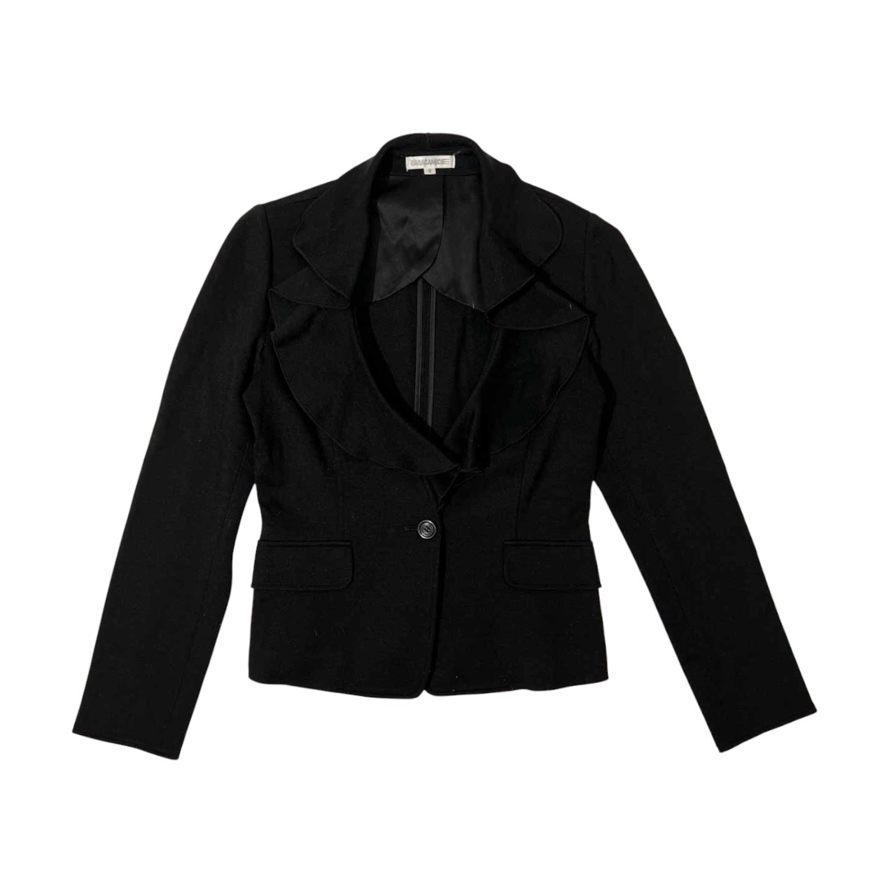 NARACAMICIE ナラカミーチェ フリルラペル テーラードジャケット 2 /ブラック/レディース