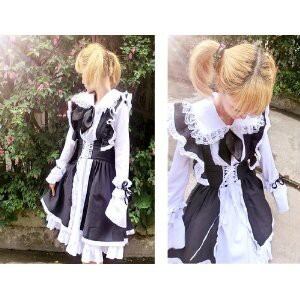 K117 超可愛いメイド服 萌えロリータ制服キューティーメイド コスプレ