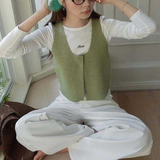 short knit vest 14281