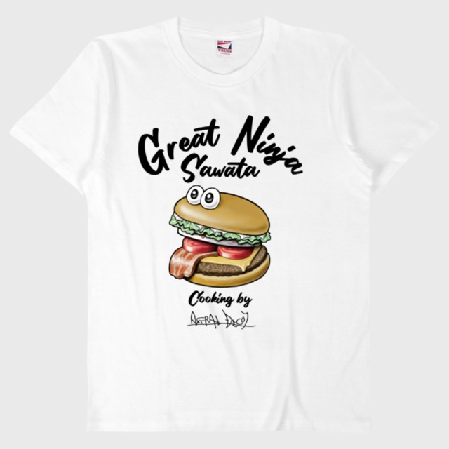 GNS_べろりんバーガー_Tシャツ_BLACK_Logo | Astral_Decoy