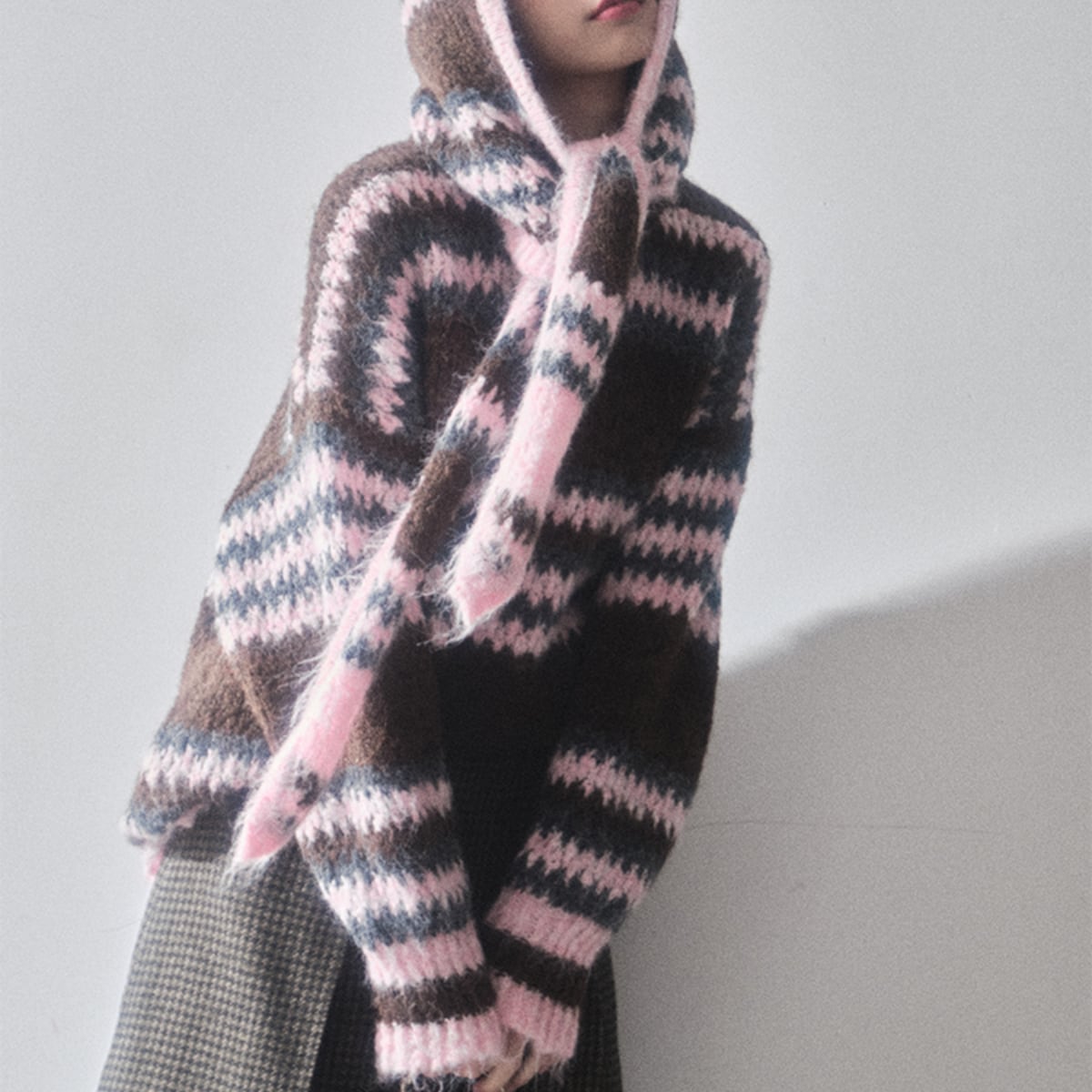 <2セット>Harlequin Stripe Knit ch0258