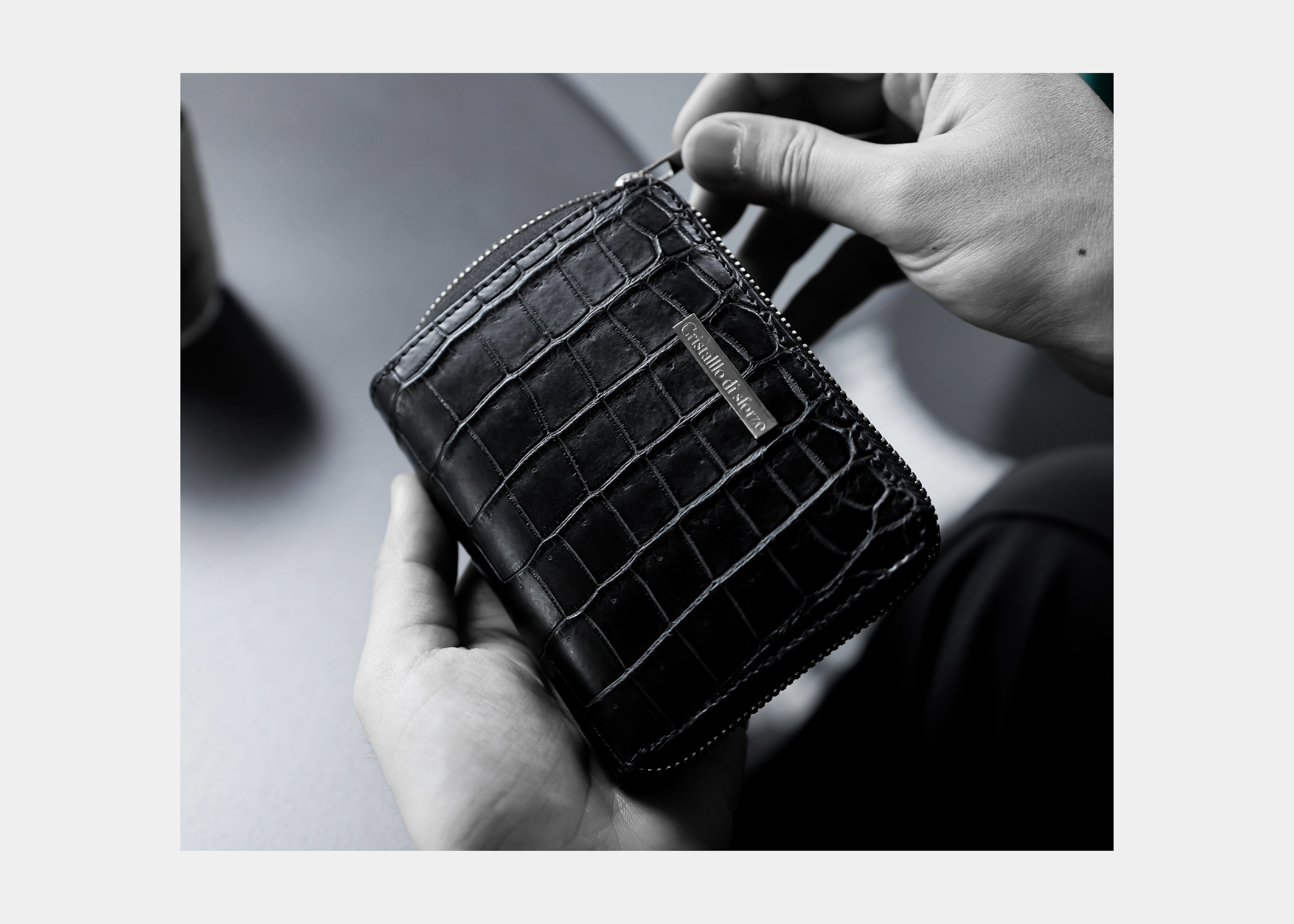 Crocodile Porosus Middle Wallet【フランス製ポロサス】【送料無料