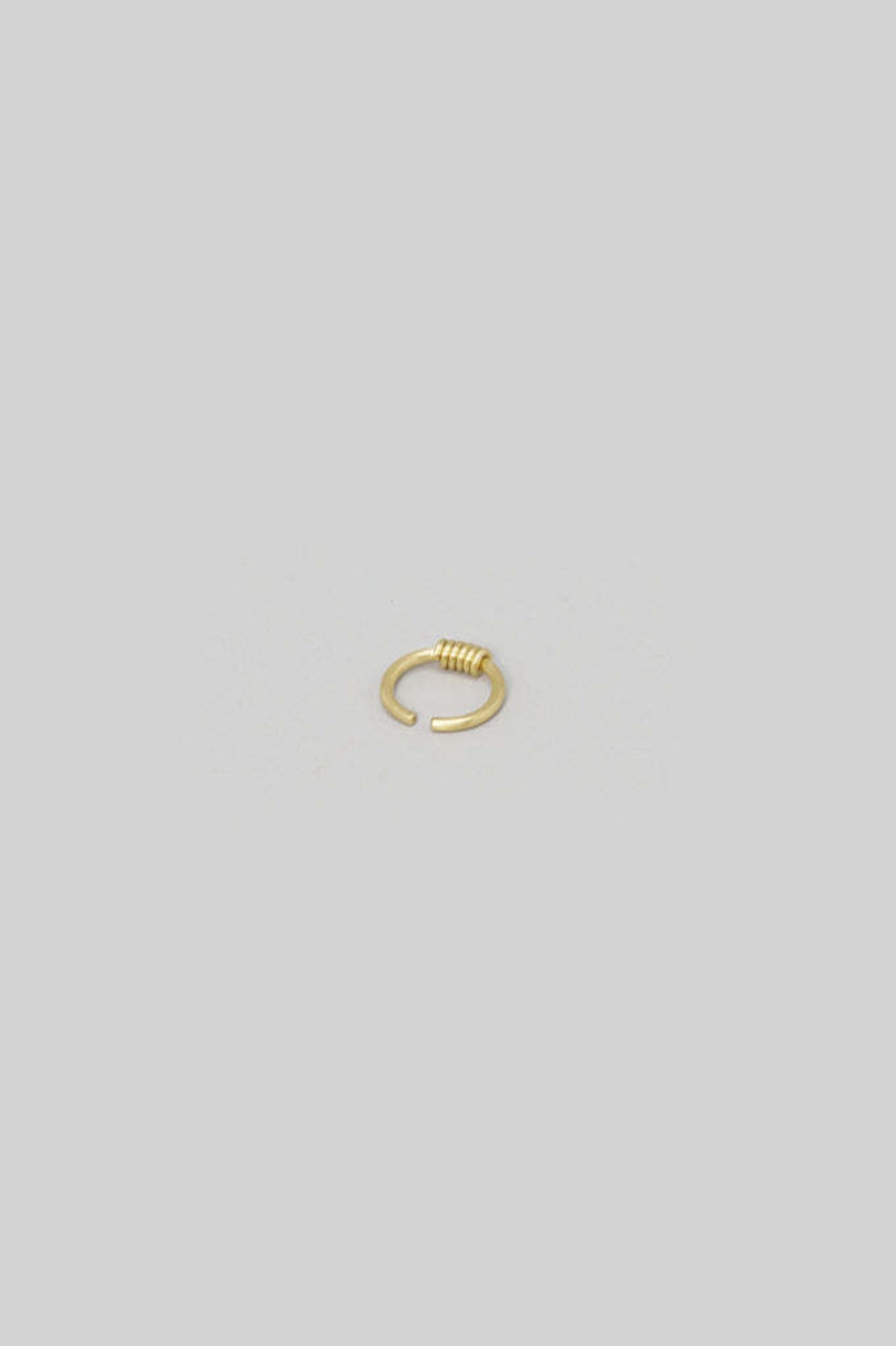 _Fot - round wire ring _ coil :brass|真鍮製リング/コイルデザイン/イヤーカフ兼用/約12〜13号/日本製