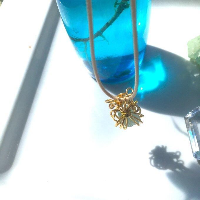 【一点物】✦3月の誕生石✦⋆.·Panier de Aquamarine⋆.·アクアマリンの原石ネックレス·.⋆✦