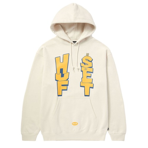 ハフ スウェットパーカー HUF ANTHEM P/O HOODIE BONE [並行輸入]