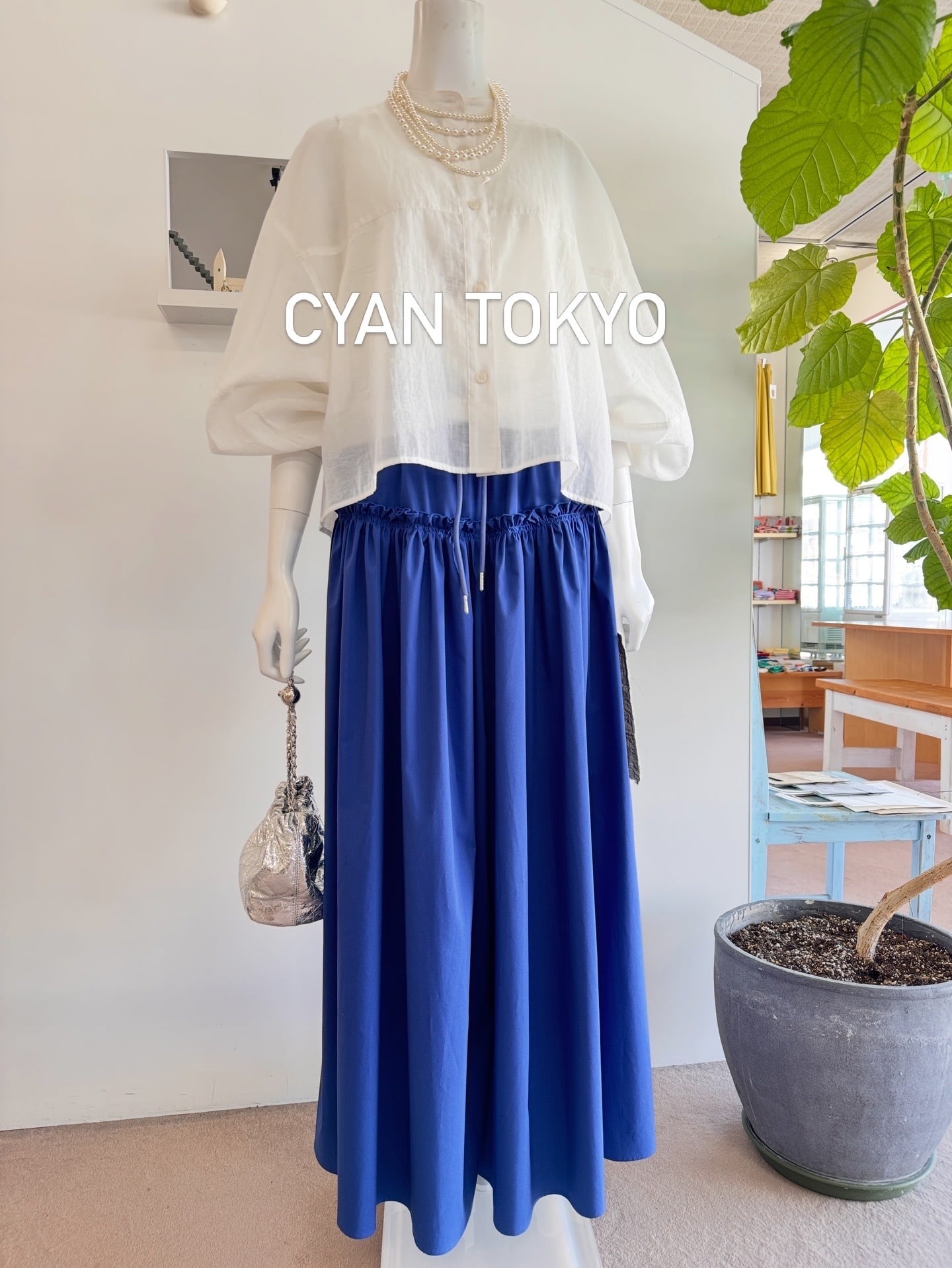 CYAN TOKYO フリルギャザーバギー パンツ ３４サイズ CYAN TOKYO】シアン トーキョー フリルギャザーバギーパンツ | fpserizawa