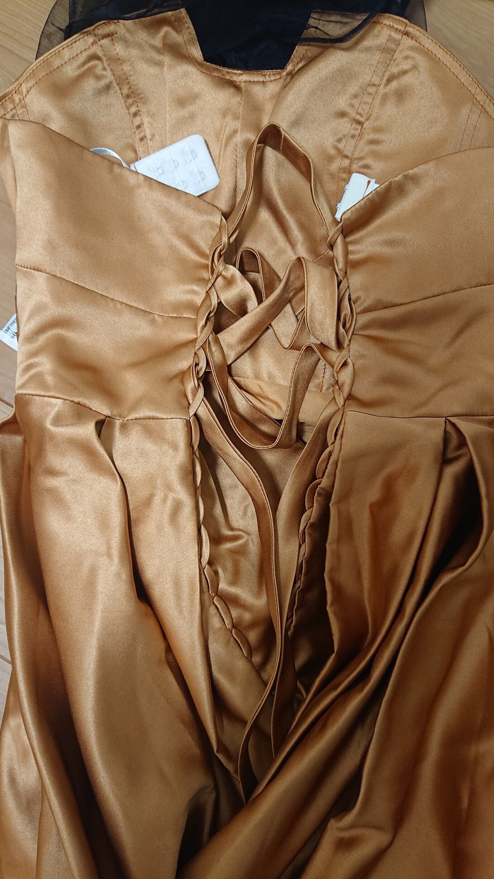 ブラウン パーティードレス Mサイズ 未使用 ☆秋のSALE10％OFF☆S・M・Lサイズ1点限定即納☆人気商品 ブラウン