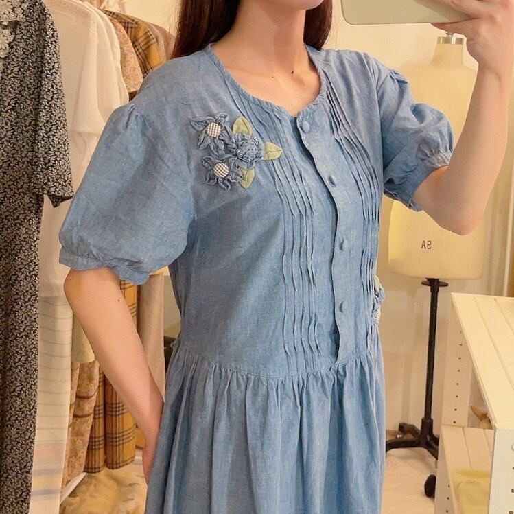 flower applique one-piece