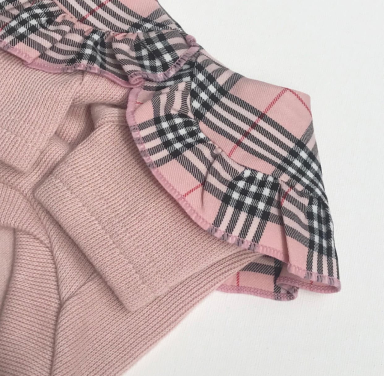 【SALE】 check cape knit S ~ XL 2color / 犬服 秋冬 新作 ニット 長袖 チェック柄 シンプル ドッグウェア トップス Tシャツ 丸襟 top139