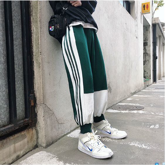 全3色 スウェット ジャージ 部屋着 ウエストゴム サイドライン