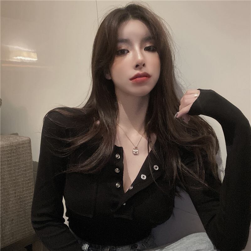 Tシャツ シャツ ブラックスタンダードスプリング ロング レトロ 春物 ブラックストロベリース2449820701