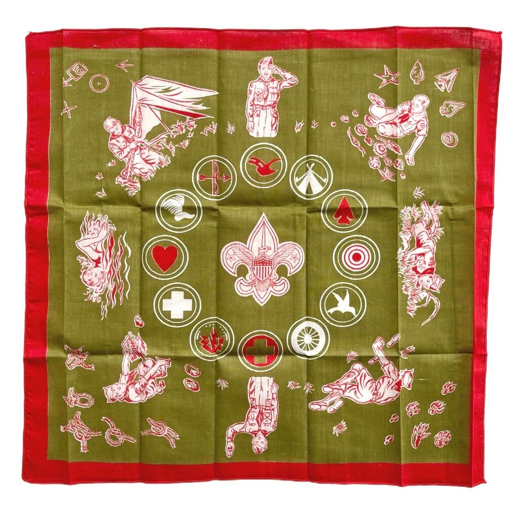 Deadstock】60s ボーイスカウト ヴィンテージバンダナ MADE IN USA