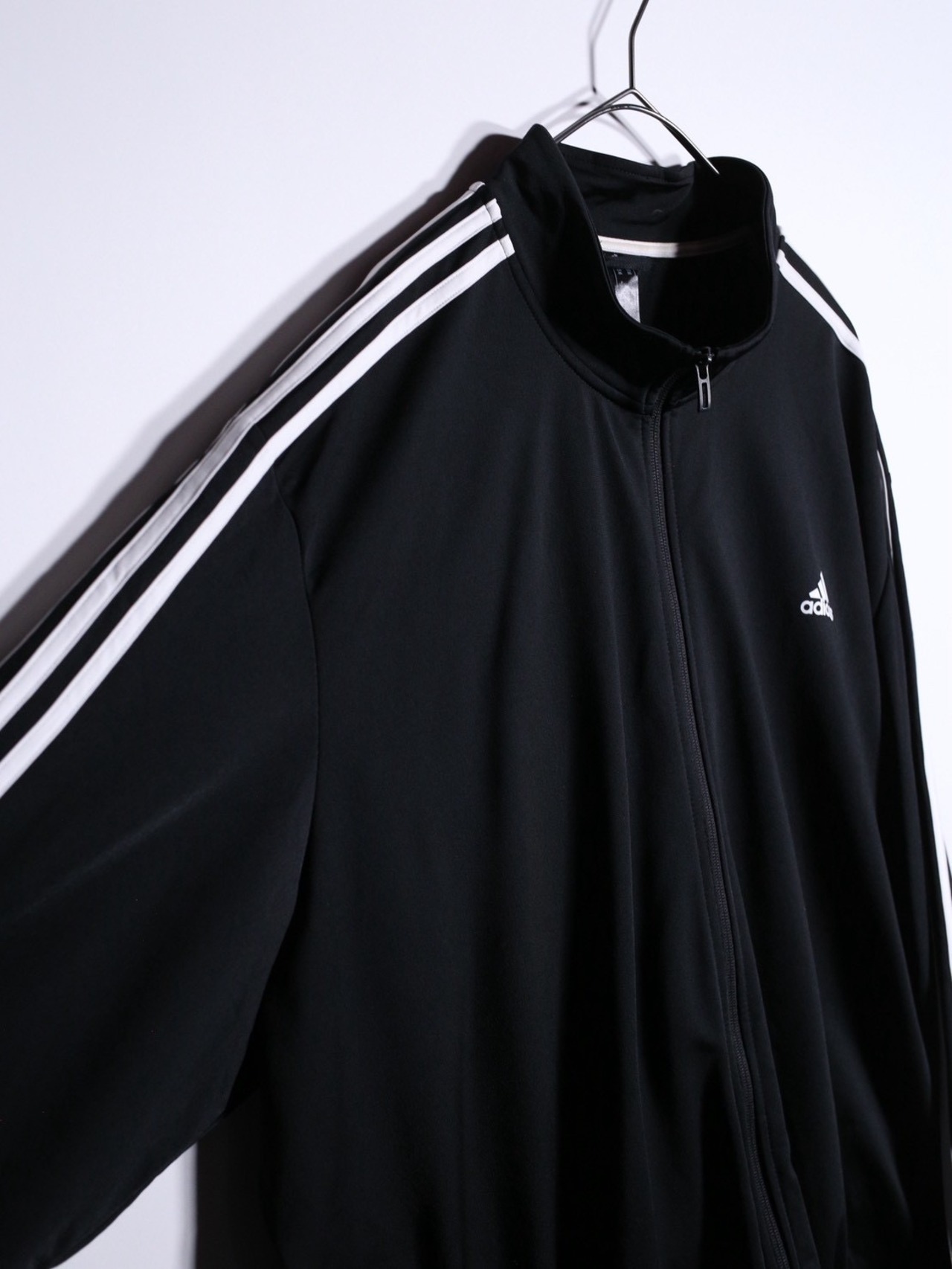 ”adidas” XXXL super over silhouette black×white 3line track jacket - 12