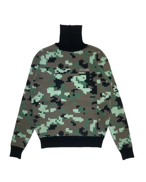 ICE & TECHNO / DIGITAL CAMO HIGH NECKED SWEATER