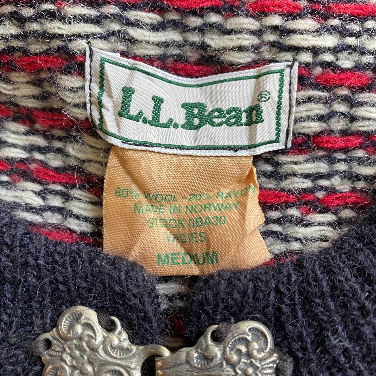 年代 L.L.Bean エルエルビーン ノルウェー製 ノルディックニット