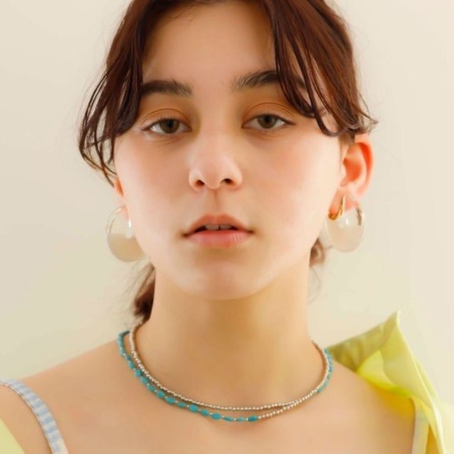 Bi-color clear pierce/earring