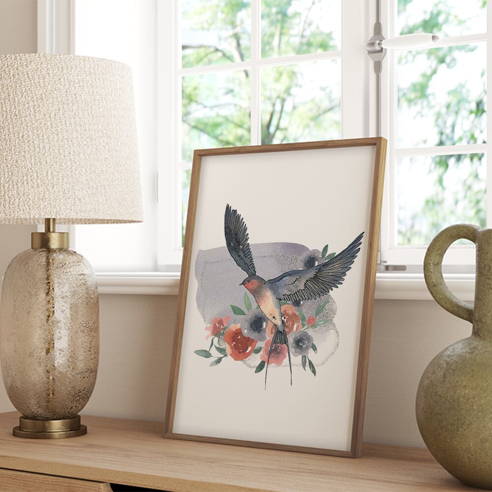 ツバメの版画(額付き) つばめ」版画（額付） | ドゥブル イグレック