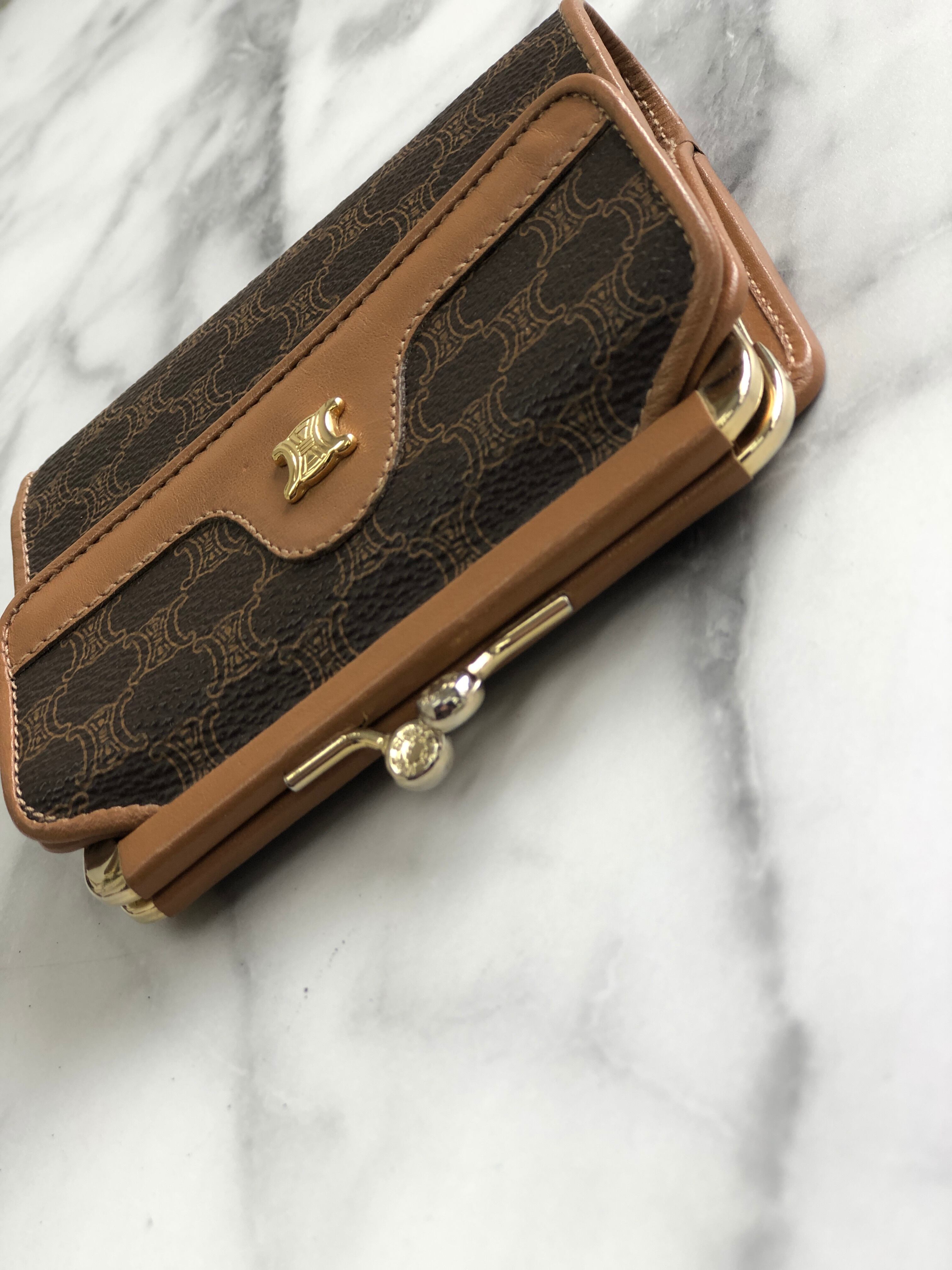 CELINE セリーヌ マカダム トリオンフ PVC レザー コンパクト