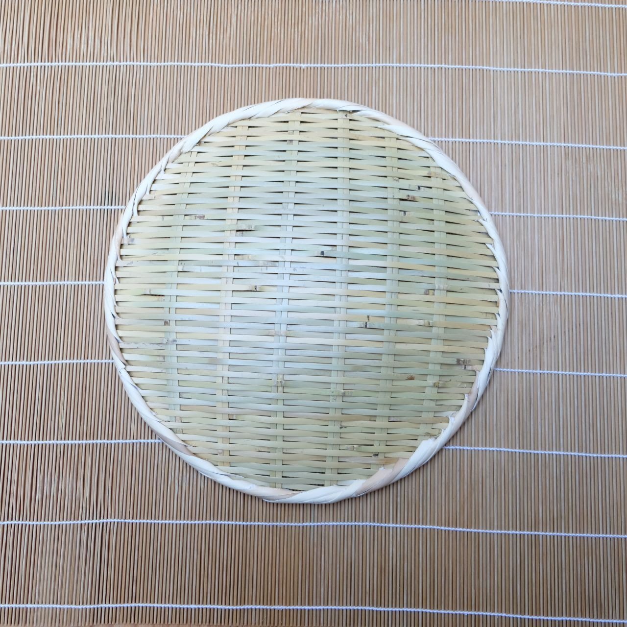 【盆ざる】竹細工 ゴザ目 27cm 野菜 水切り 揚げ物