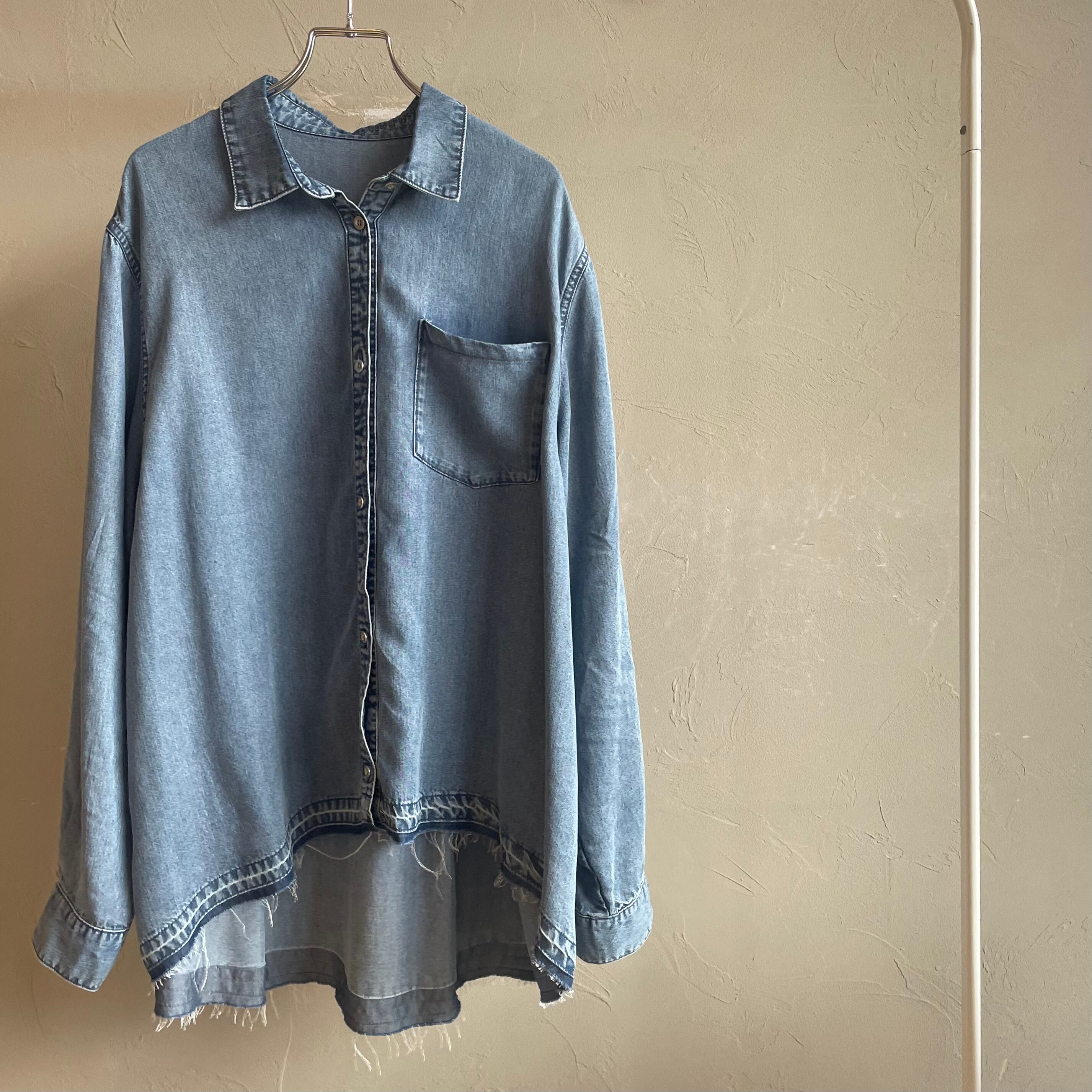 【 CYNICAL 】テンセルデニムラウンドシャツ