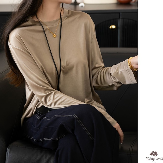 シンプル 長袖Tシャツ M 4col 250352