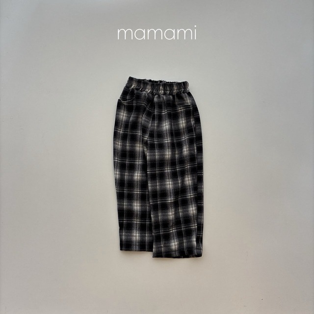 【取寄】mamami｜checks pants｜チェックスパンツ｜XS-JL｜kids&jr｜26 autumn