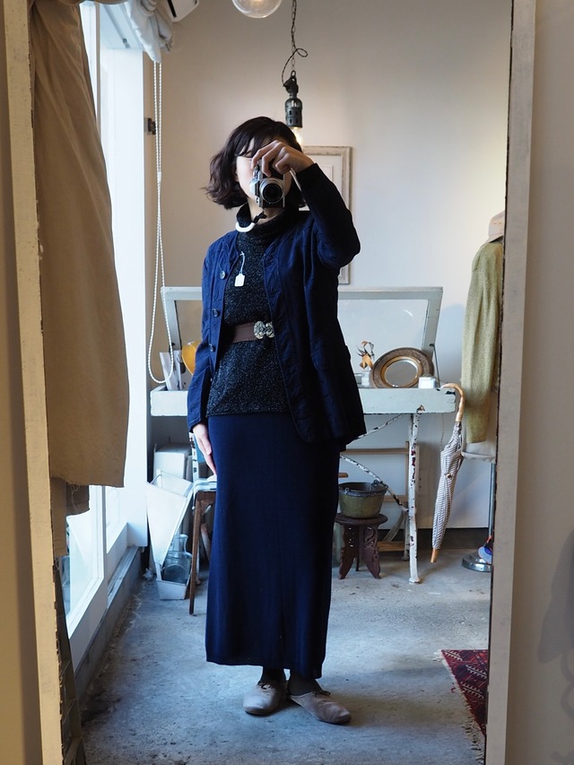 1990’s USA Acrylic Knit Slit Skirt／M