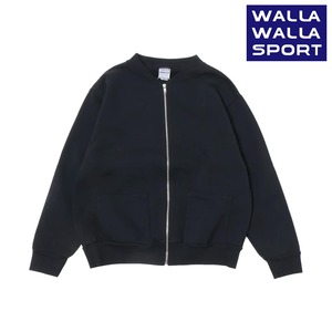WALLA WALLA SPORT ワラワラスポーツ 13oz FULL ZIP CREW CARDIGAN｜13オンス 米綿 スウェット フルジップ カーディガン｜日本製  BLACK