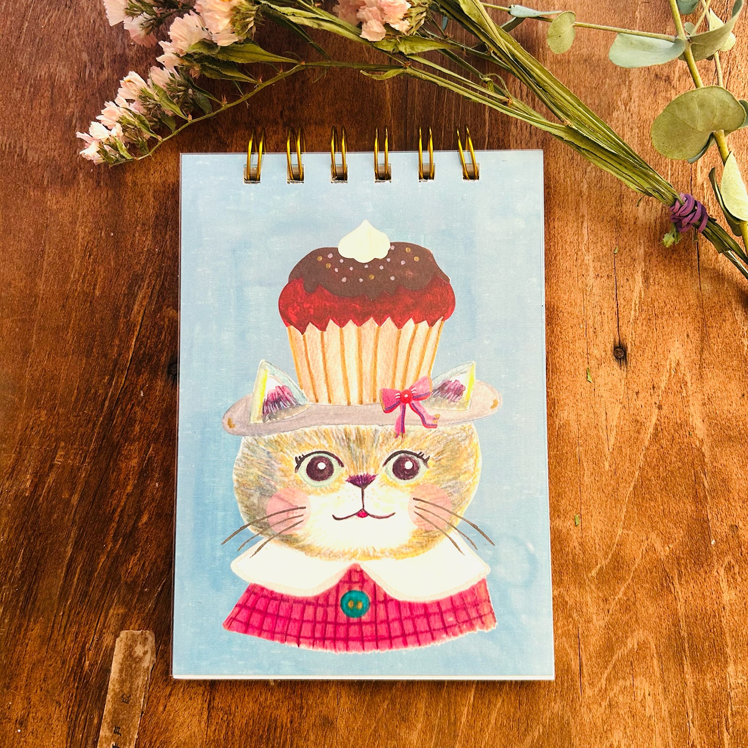 【A6手製リングノート】ネコちゃんのおでかけ