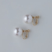 【単品】ビッグパールイヤリング