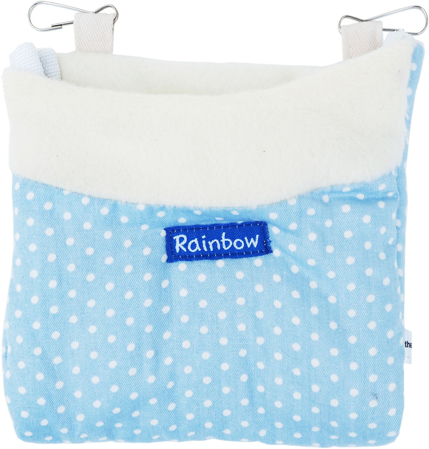 【小動物】 あったかミニポケット 水玉ブルー/水玉グリーン