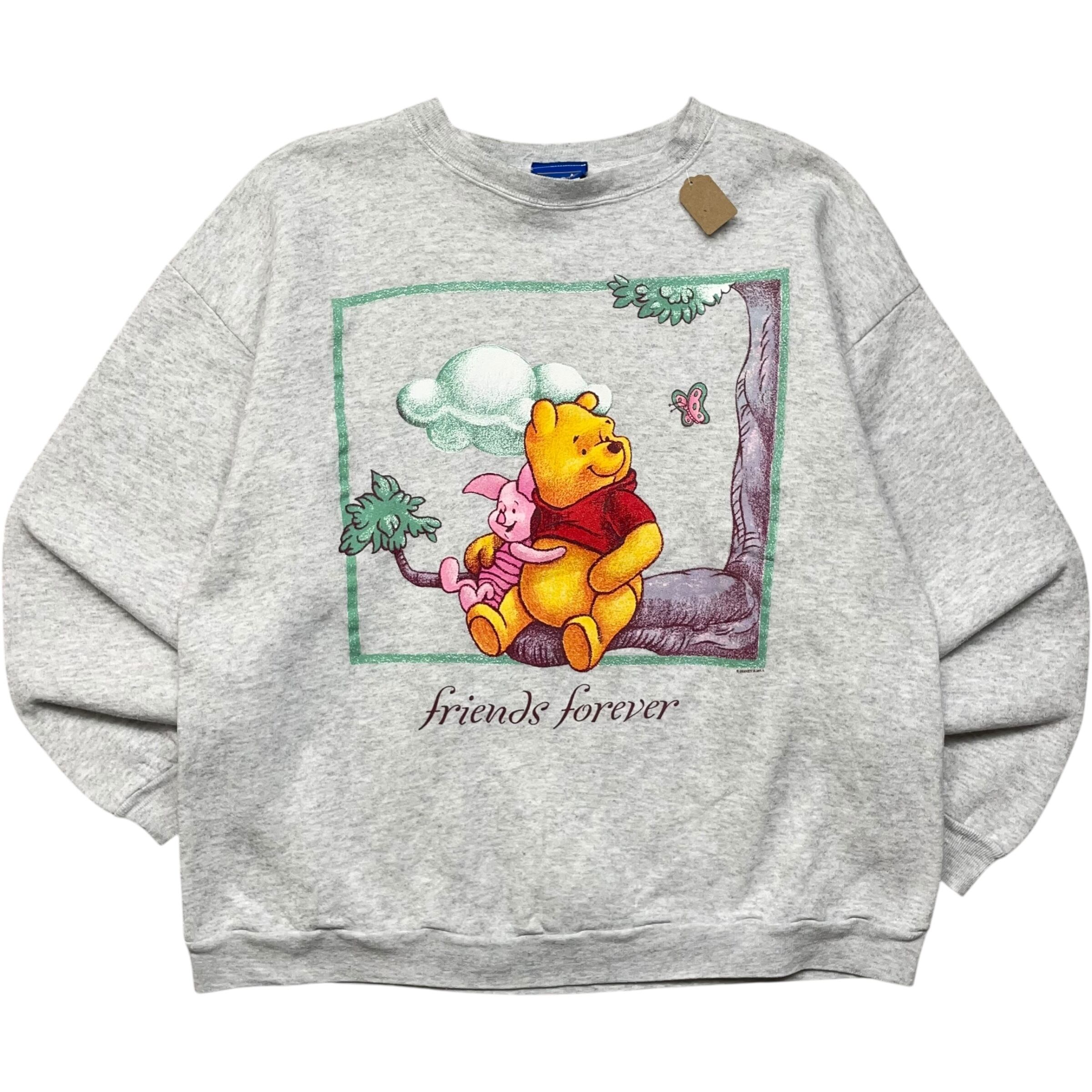 《XL》 Disney Pooh スウェット プーさん プリント グレー USA製 90年代 vintage no.5668