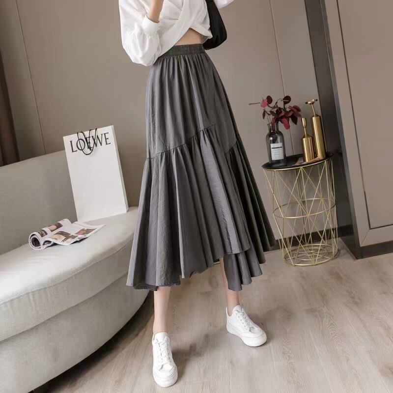 切り替えフリルスカート　AJ1365-9901