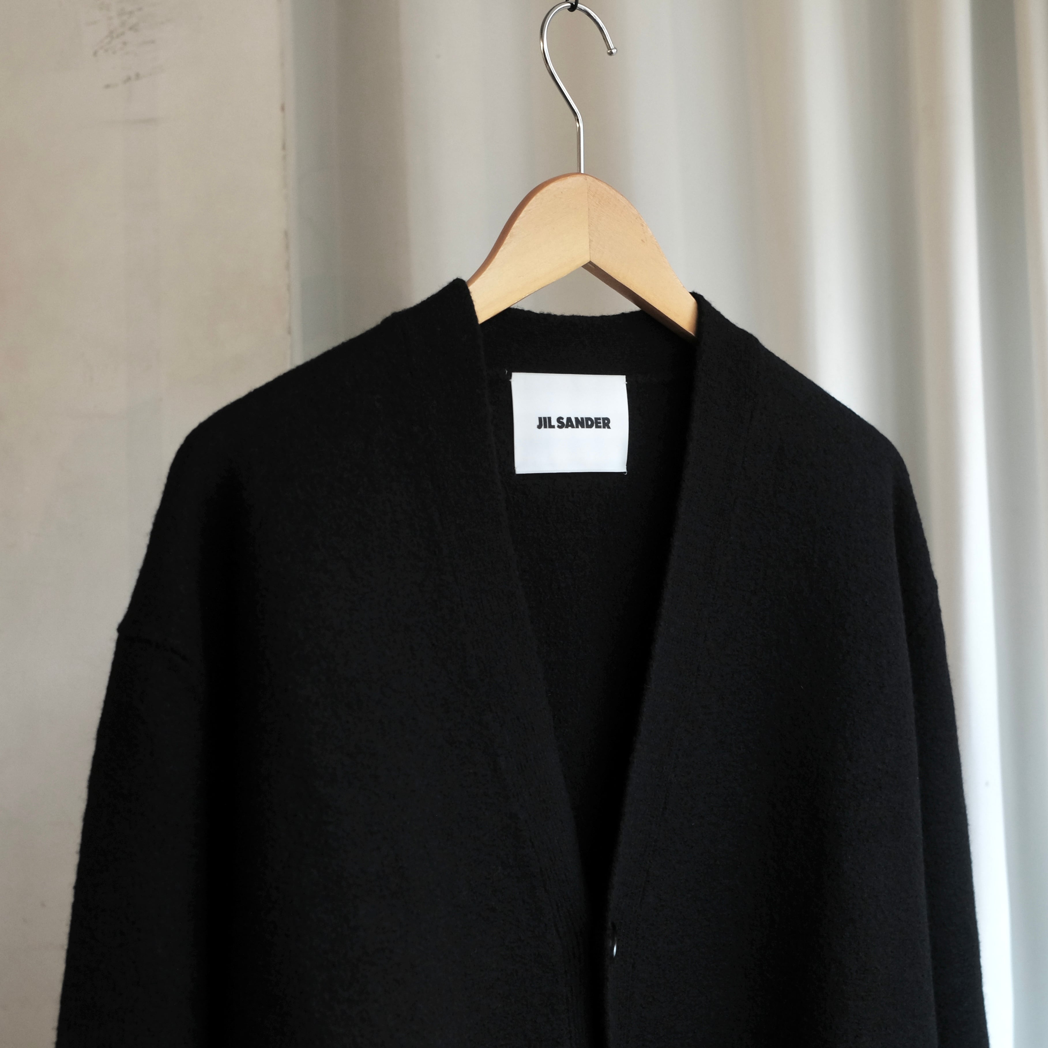 JIL SANDER 美品 MERINO BOILED WOOL CARDIGAN 44 | safarionline