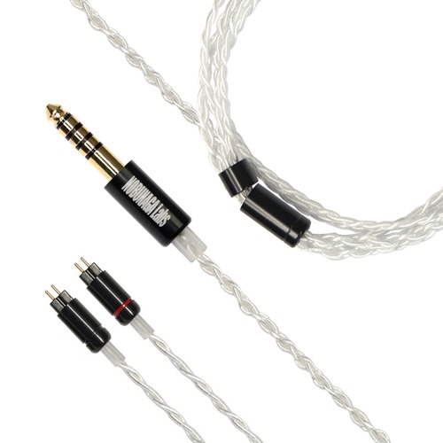 【サンプル市】NOBUNAGA Labs entry：60cmリケーブル：4.4㎜/カスタムIEM2pin用：OFC4芯銀メッキ